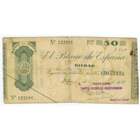 (1936) BILBAO. 50 Pesetas. MBC