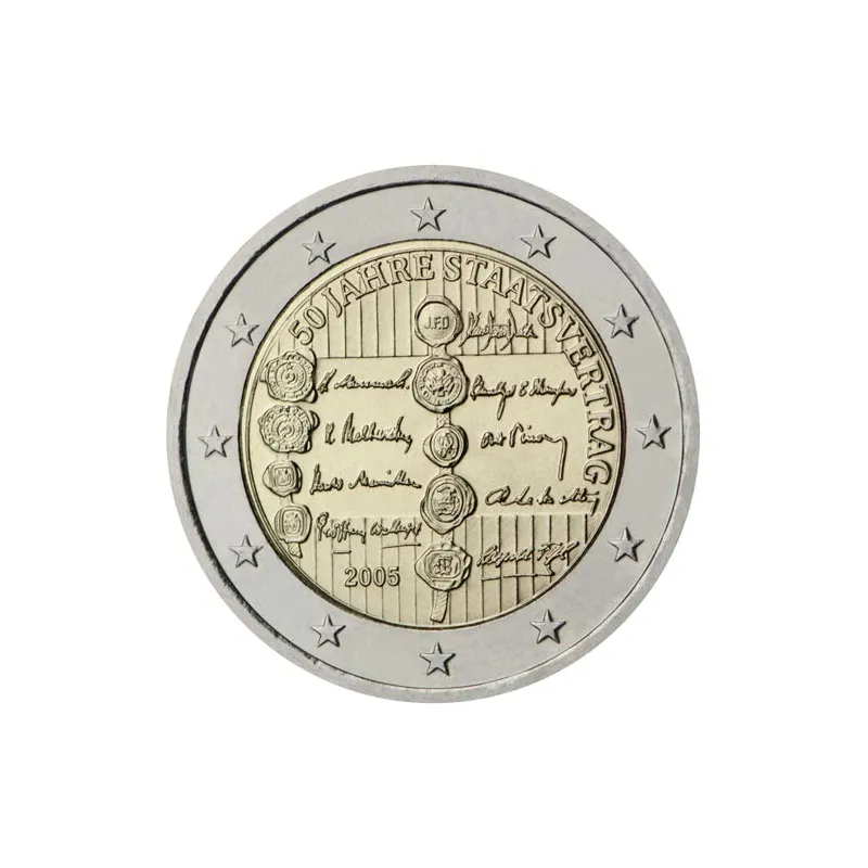 moneda conmemorativa 2 euros Austria 2005.