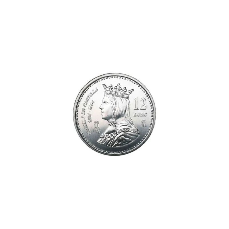 Moneda conmemorativa 12 euros 2004 Isabel.