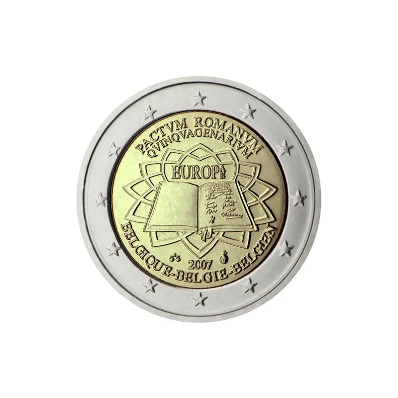 moneda Bélgica 2 euros 2007 Tratado de Roma