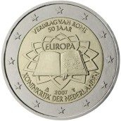 moneda Holanda 2 euros 2007 Tratado de Roma