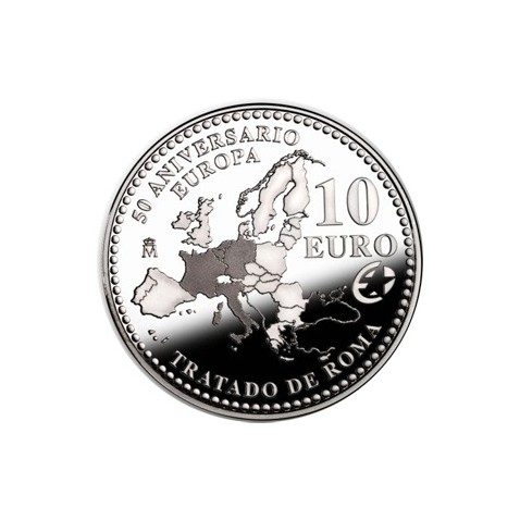 Moneda 2007 50 Aniversario Tratado de Roma. 10 euros. Plata.