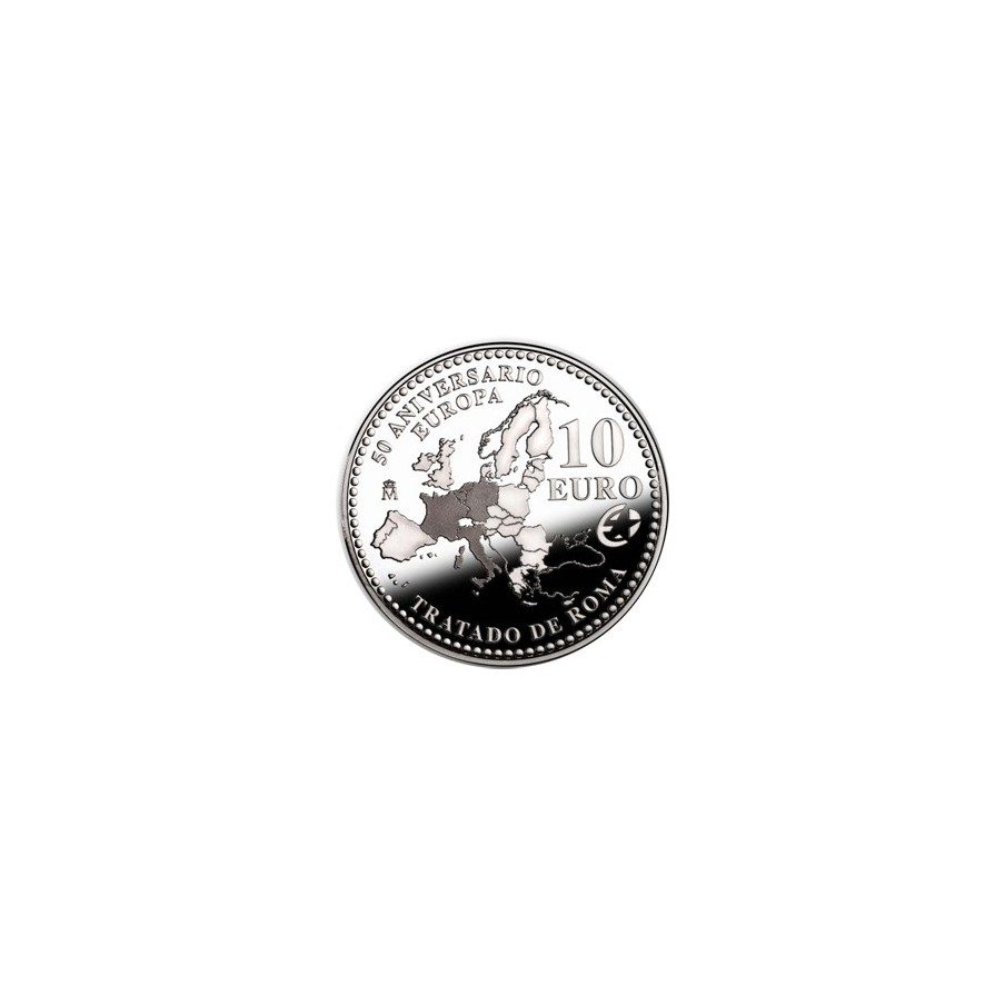 Moneda 2007 50 Aniversario Tratado de Roma. 10 euros. Plata.