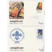2007 BARNAFIL. Sobre Entero Postal (2) Mercados y Scouts