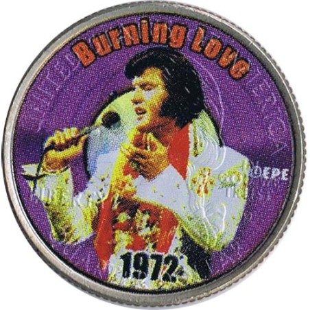 Moneda E.E.U.U. 1/4$ 2002 Elvis 1972 Burning love