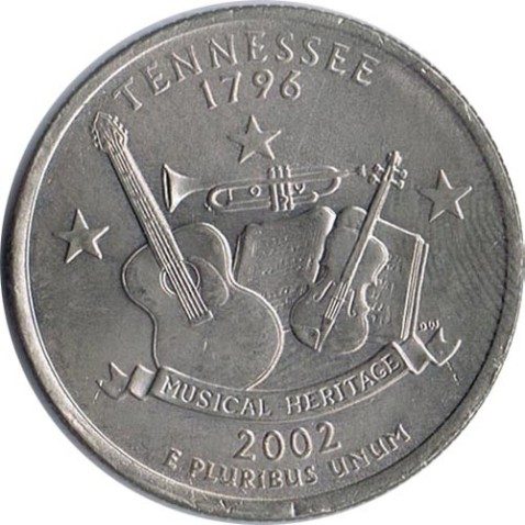 Moneda E.E.U.U. 1/4$ 2002 Elvis 1962 Return to Sender.