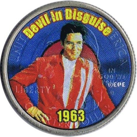 Moneda E.E.U.U. 1/4$ 2002 Elvis 1963 Devil in Disguise