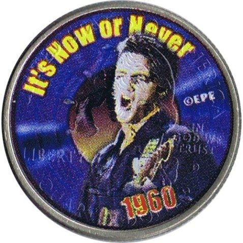 Moneda E.E.U.U. 1/4$ 2002 Elvis 1960 It's Now or Never.