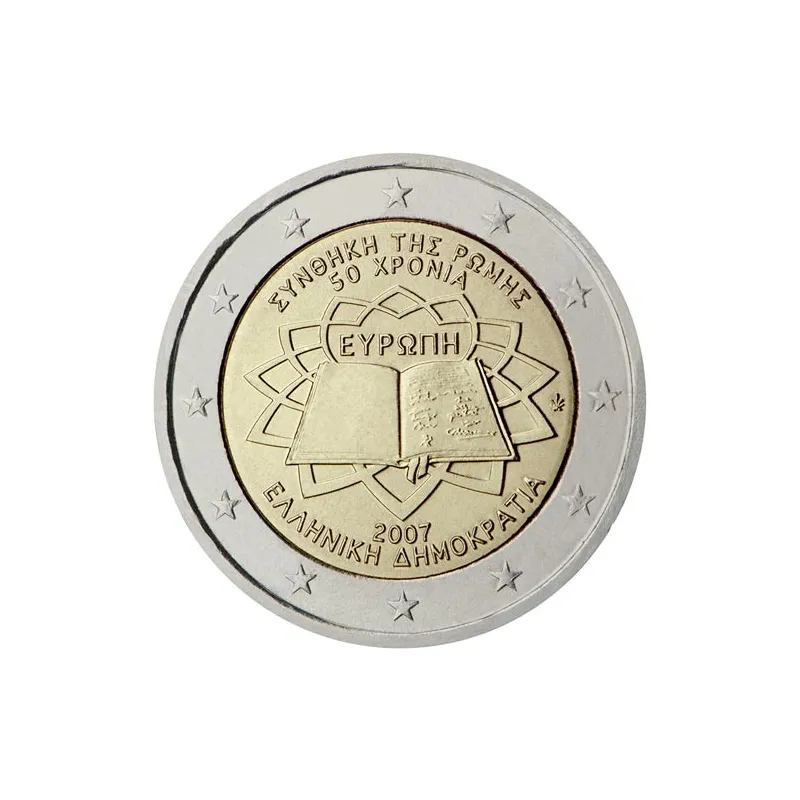 moneda Grecia 2 euros 2007 Tratado de Roma