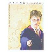 Cine. Francia 2007 Harry Potter Documento filatélico + 3 sellos