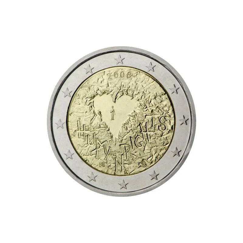 moneda conmemorativa 2 euros Finlandia 2008.