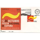 Sobres Primer Día España 4438 America Upaep (2008)