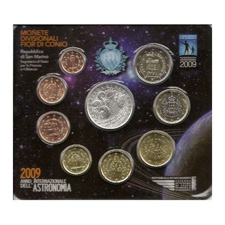 Cartera oficial euroset San Marino 2009 + 5€ (plata)