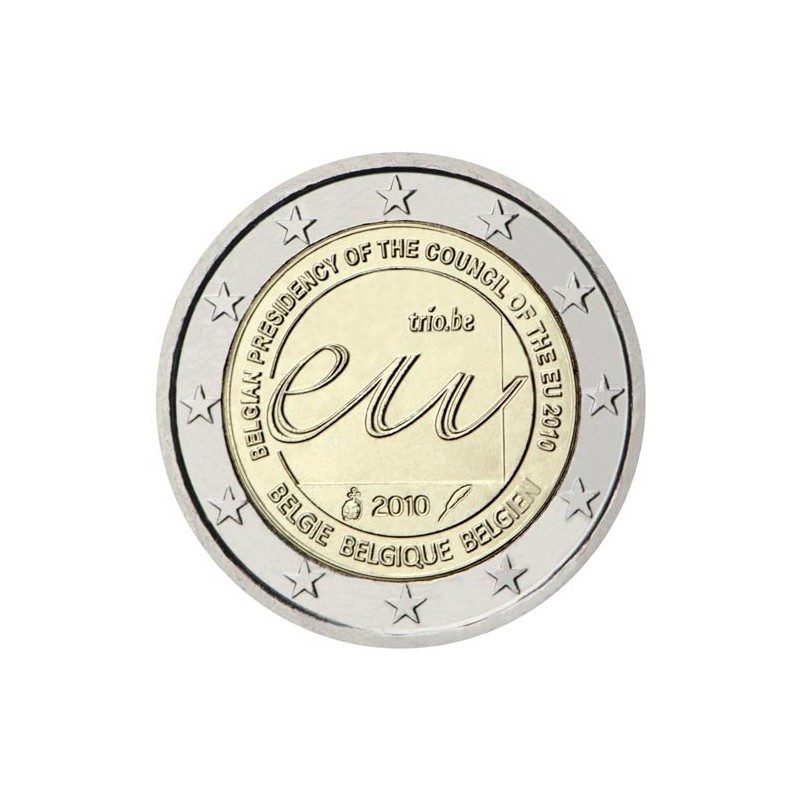 moneda conmemorativa 2 euros Belgica 2010.