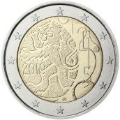 moneda conmemorativa 2 euros Finlandia 2010.