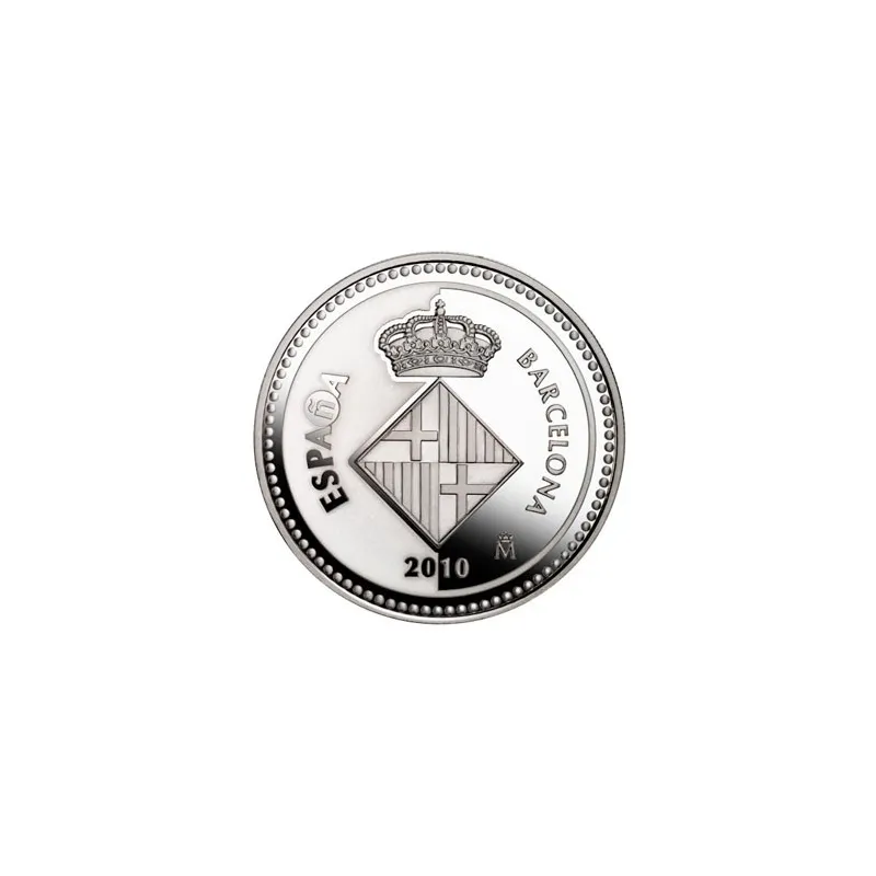 Moneda 2010 Capitales de provincia. Barcelona. 5 euros. Plata