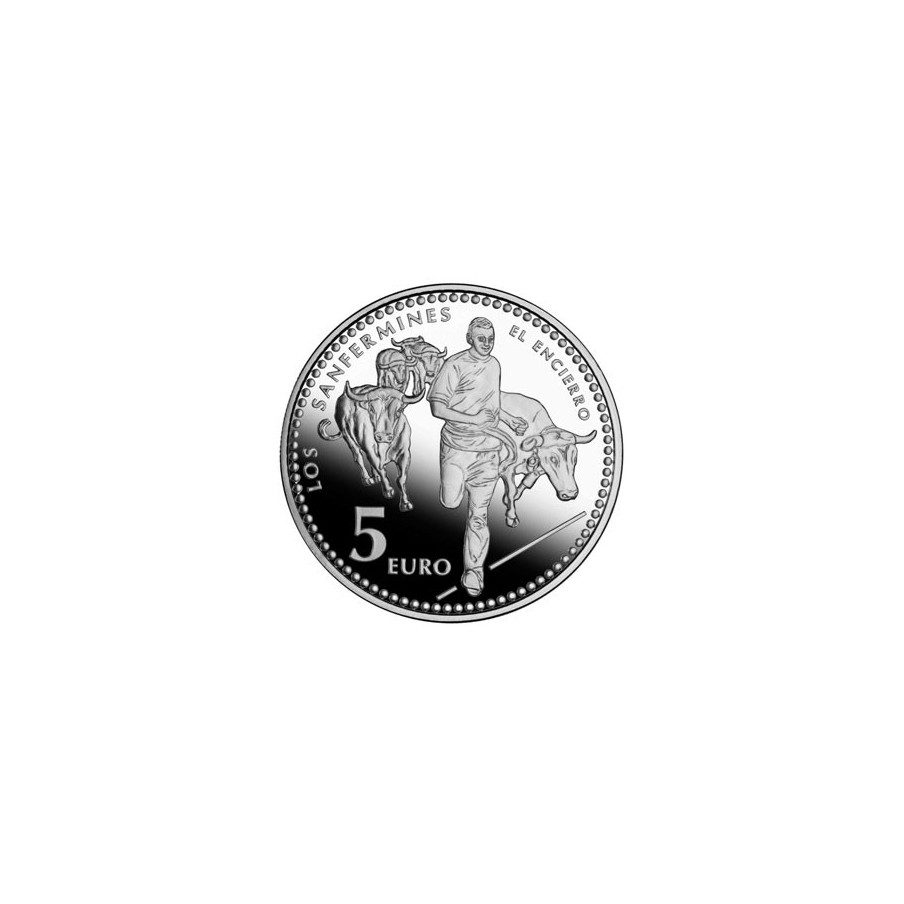 Moneda 2010 Capitales de provincia. Pamplona. 5 euros. Plata
