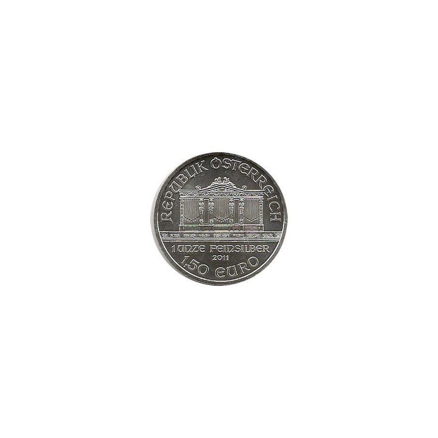 Moneda onza de plata 1,5 euros Austria Filarmonica 2011