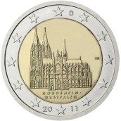 moneda conmemorativa 2 euros Alemania 2011. 5 monedas.