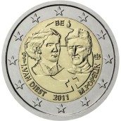 moneda conmemorativa 2 euros Belgica 2011.