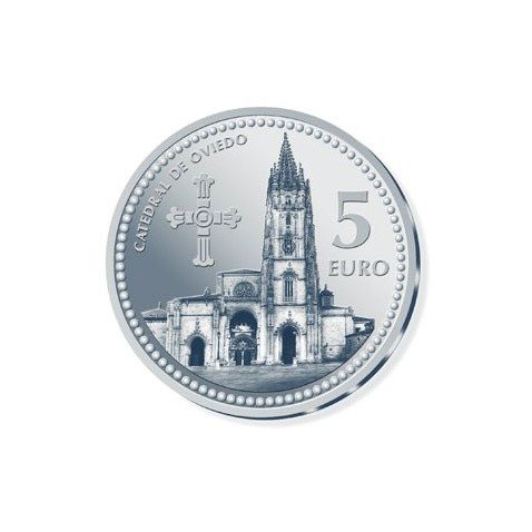 Moneda 2011 Capitales de provincia. Oviedo. 5 euros. Plata.