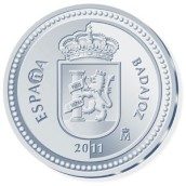 Moneda 2011 Capitales de provincia. Badajoz. 5 euros. Plata.
