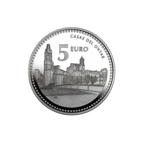 Moneda 2011 Capitales de provincia. Girona. 5 euros. Plata.