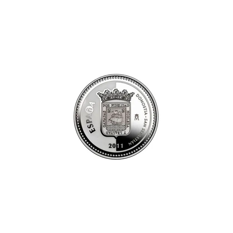 Moneda 2011 Capitales de provincia. S. Sebastian. 5 euros. Plata