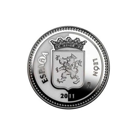 Moneda 2011 Capitales de provincia. León. 5 euros. Plata.