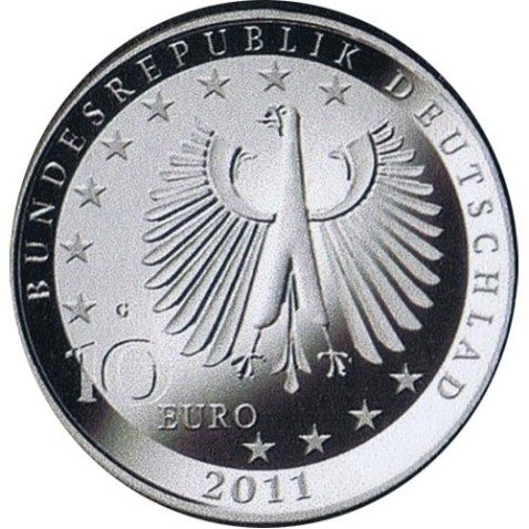 moneda Alemania 10 Euros 2011 G. Franz Liszt. Plata.