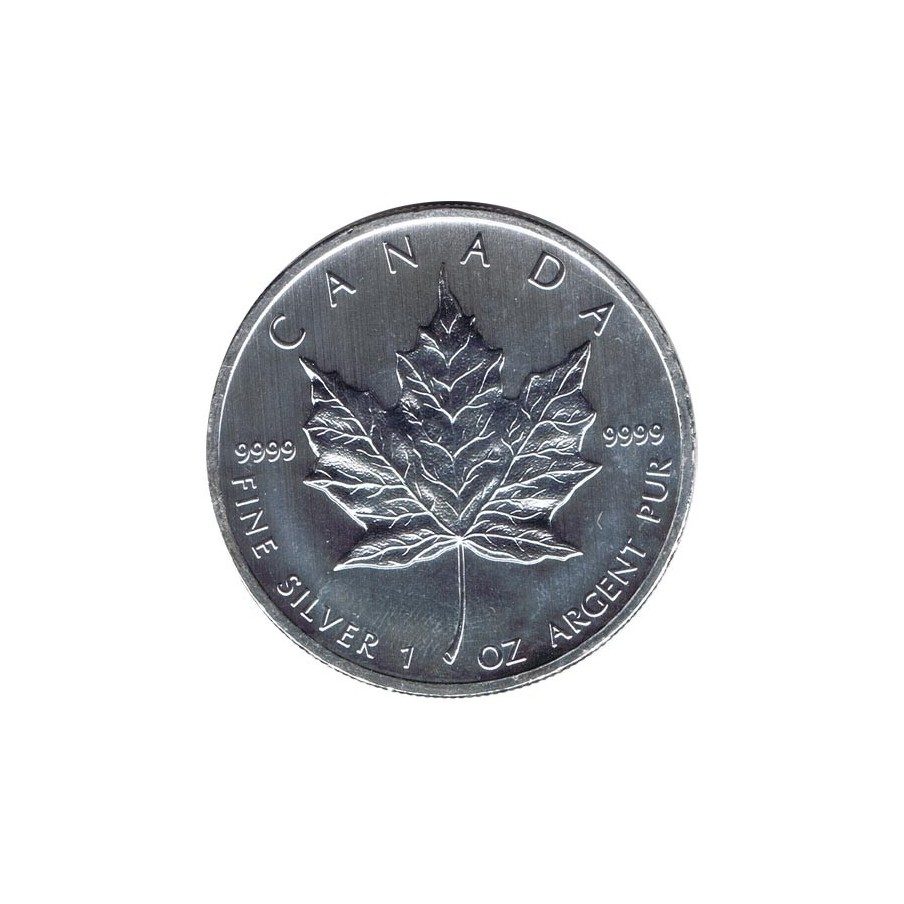 Moneda onza de plata 5$ Canada Hoja de Arce 2012