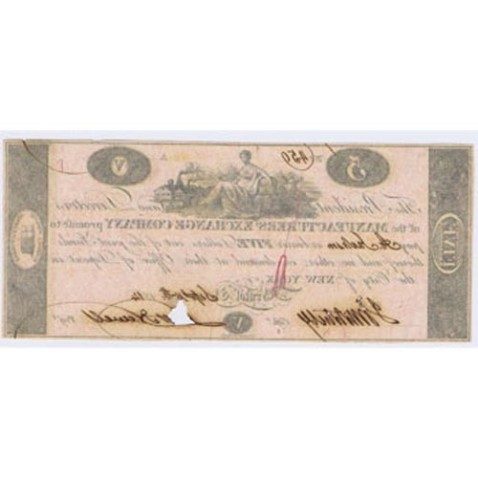 New York 5$ 1814. Manufacturer's Exchange Company. SC.
