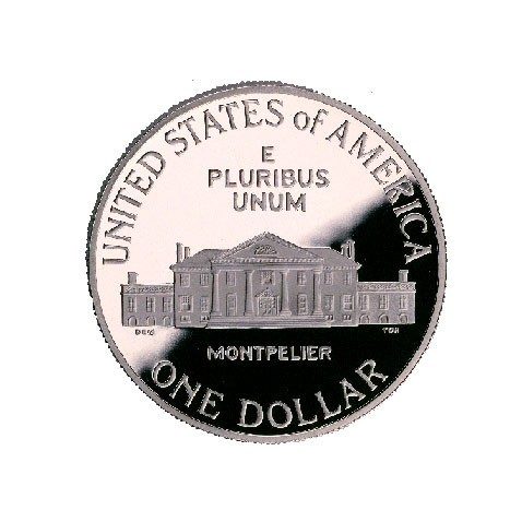 Moneda de plata 1$ Estados Unidos James Madison 1993