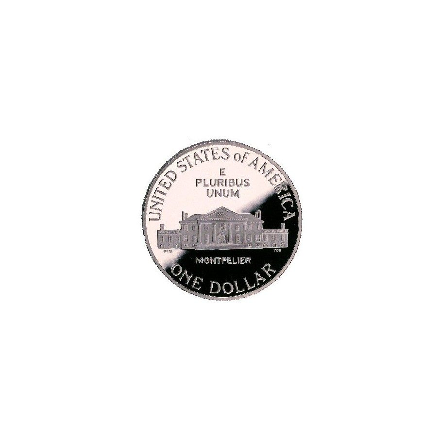 Moneda de plata 1$ Estados Unidos James Madison 1993