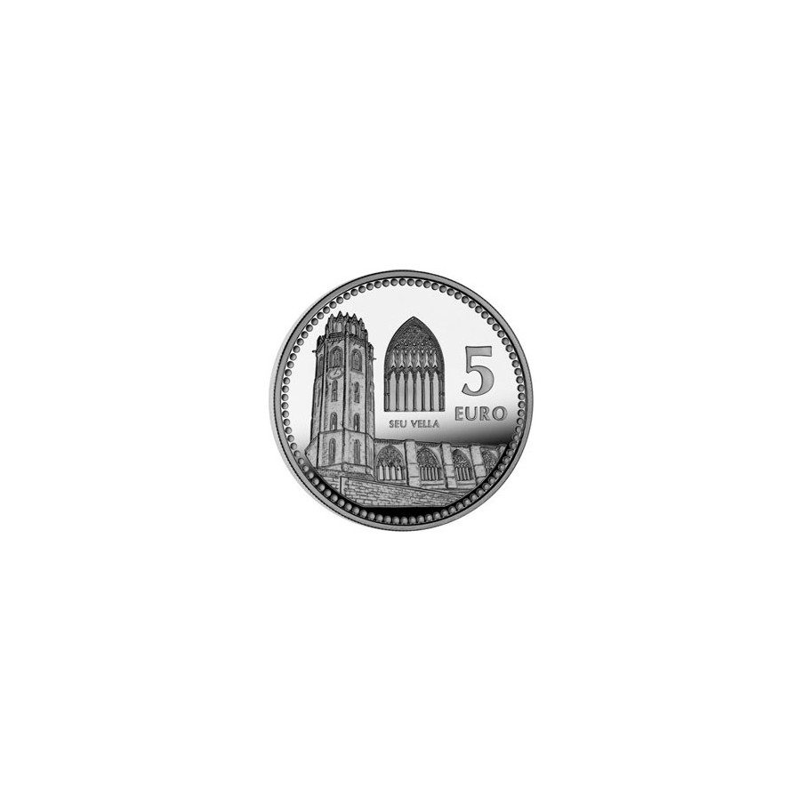 Moneda 2012 Capitales de provincia. Lleida. 5 euros. Plata.