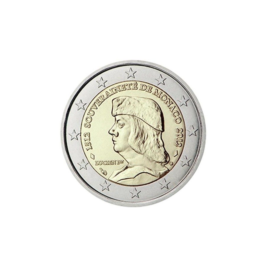 moneda conmemorativa 2 euros Monaco 2012. Lucien 1er.