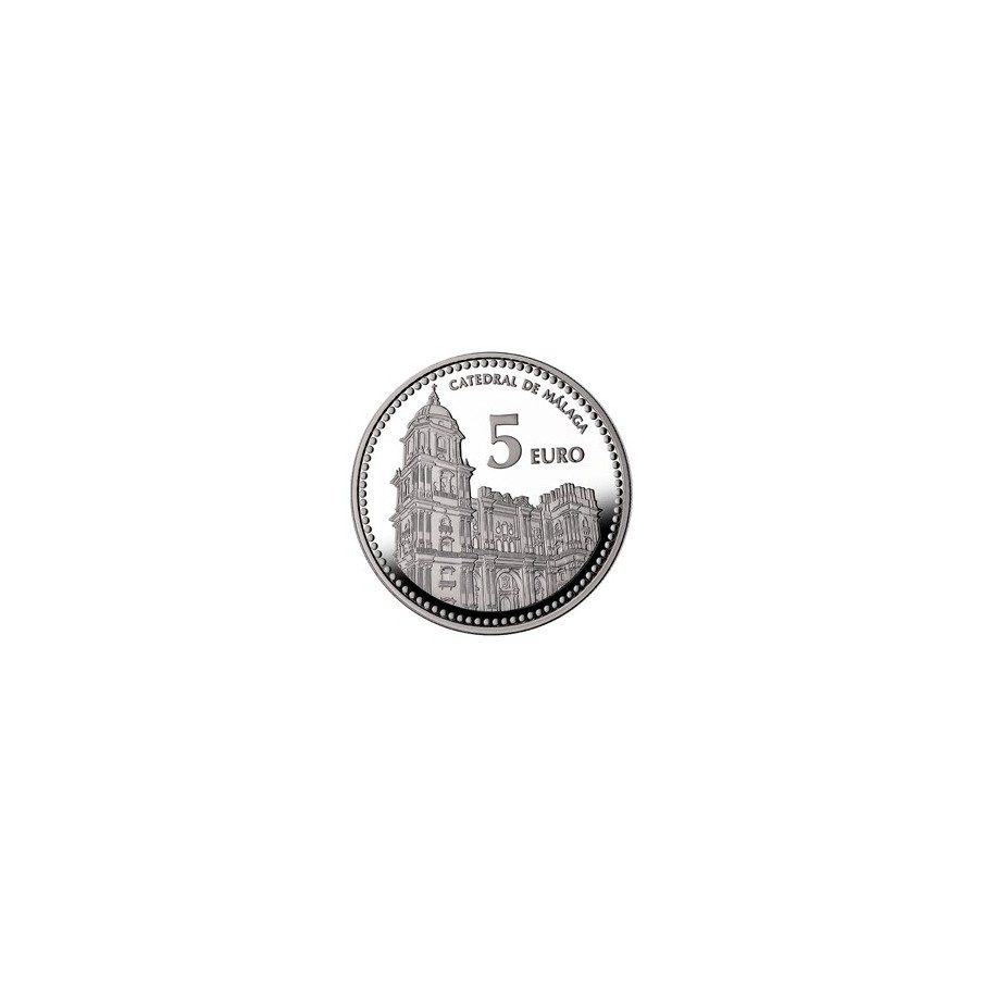 Moneda 2012 Capitales de provincia. Málaga. 5 euros. Plata.