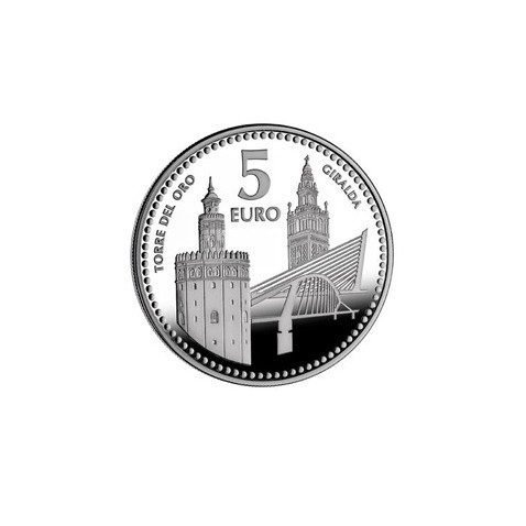 Moneda 2012 Capitales de provincia. Sevilla. 5 euros. Plata.