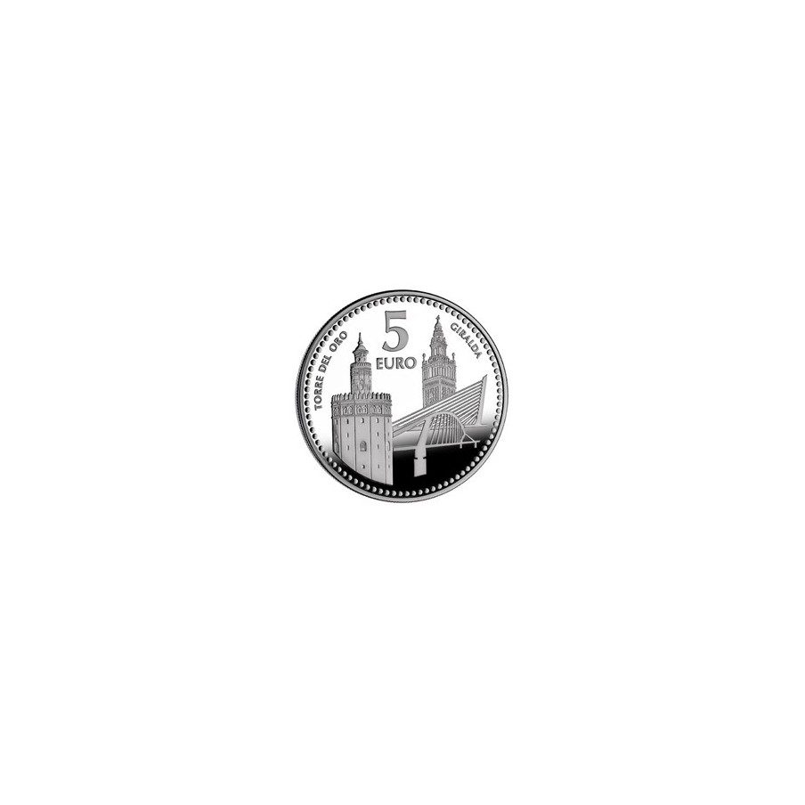 Moneda 2012 Capitales de provincia. Sevilla. 5 euros. Plata.
