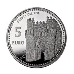 Moneda 2012 Capitales de provincia. Toledo. 5 euros. Plata.