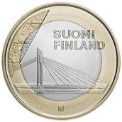moneda Finlandia 5 Euros 2012. Puente de las Candelas.
