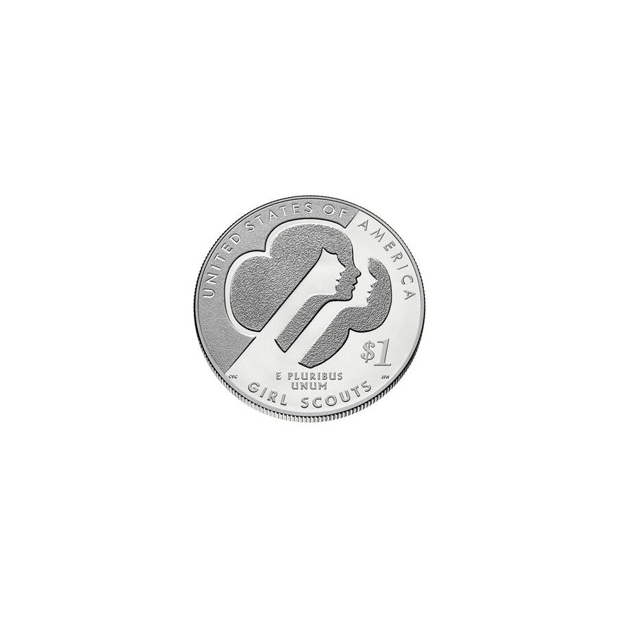 Moneda de Plata Estados Unidos 1$ Centenario Girl Scouts 2013.
