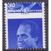 2879c Juan Carlos I. Error cifra 30 Pta. bajo dentado. Certif.