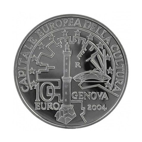 Italia 10 Euros 2004 Genova capital cultura. Sin estuche.