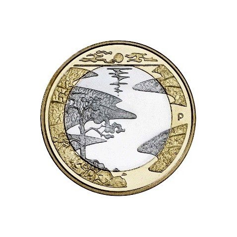 moneda Finlandia 5 Euros 2013. Naturaleza. Verano.