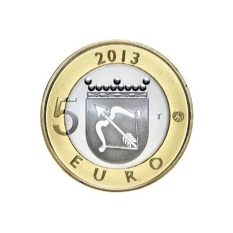 moneda Finlandia 5 Euros 2013 Savonia.