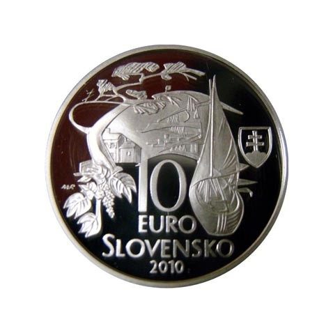 moneda Eslovaquia 10 Euros 2010 Martin Kukucin