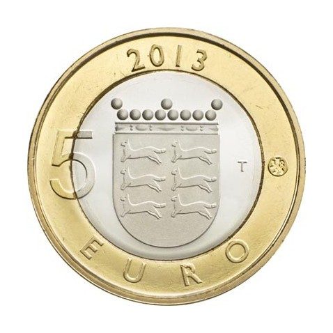 moneda Finlandia 5 Euros 2013 Ostrobothnia.