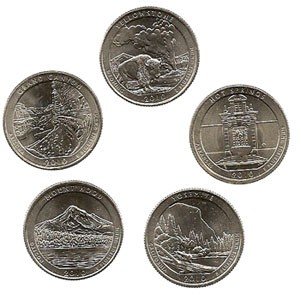 monedas cuarto de dolar 1/4 $