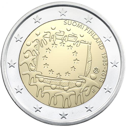 Monedas 2 Euros 30 AÑOS BANDERA